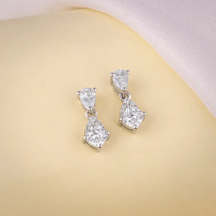 Silver Moonlit Charm Dangler Earrings