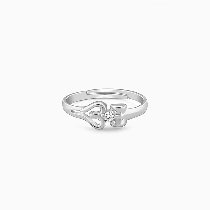 Silver Om Shiva Ring for Him