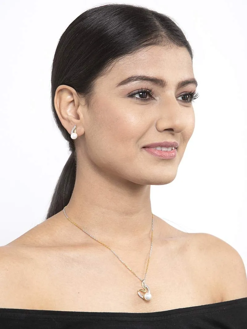 Silver Pearl Asuka Jewellery Set