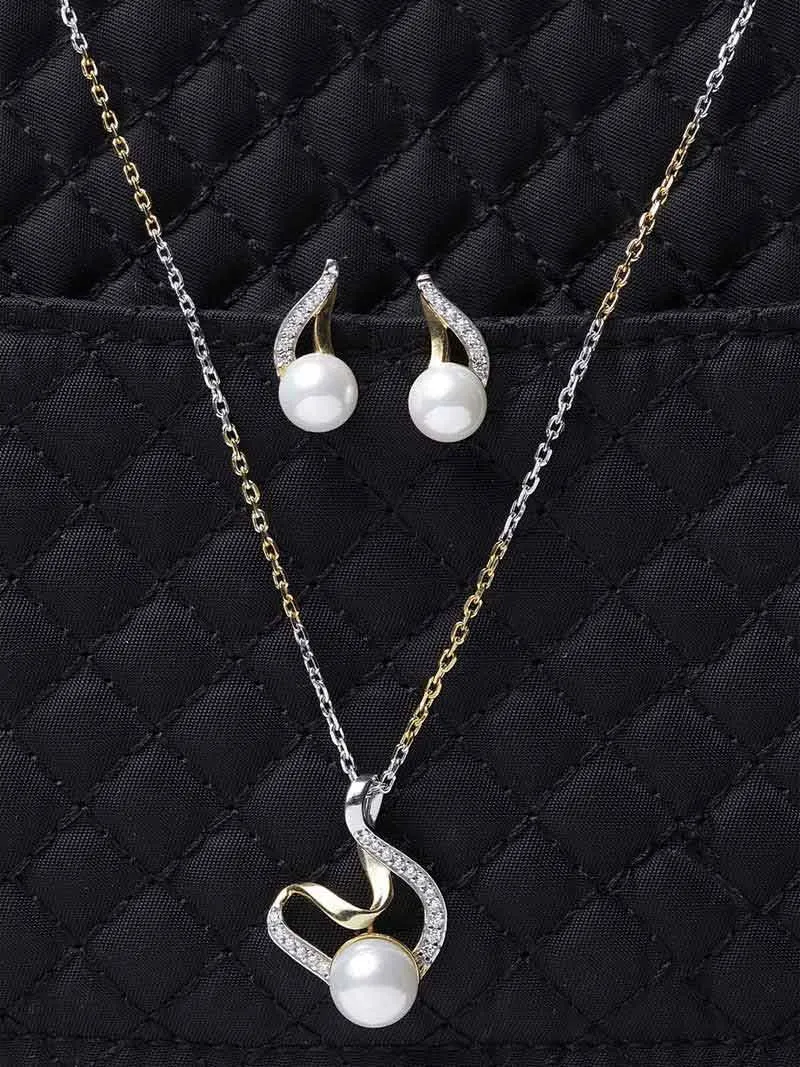 Silver Pearl Asuka Jewellery Set