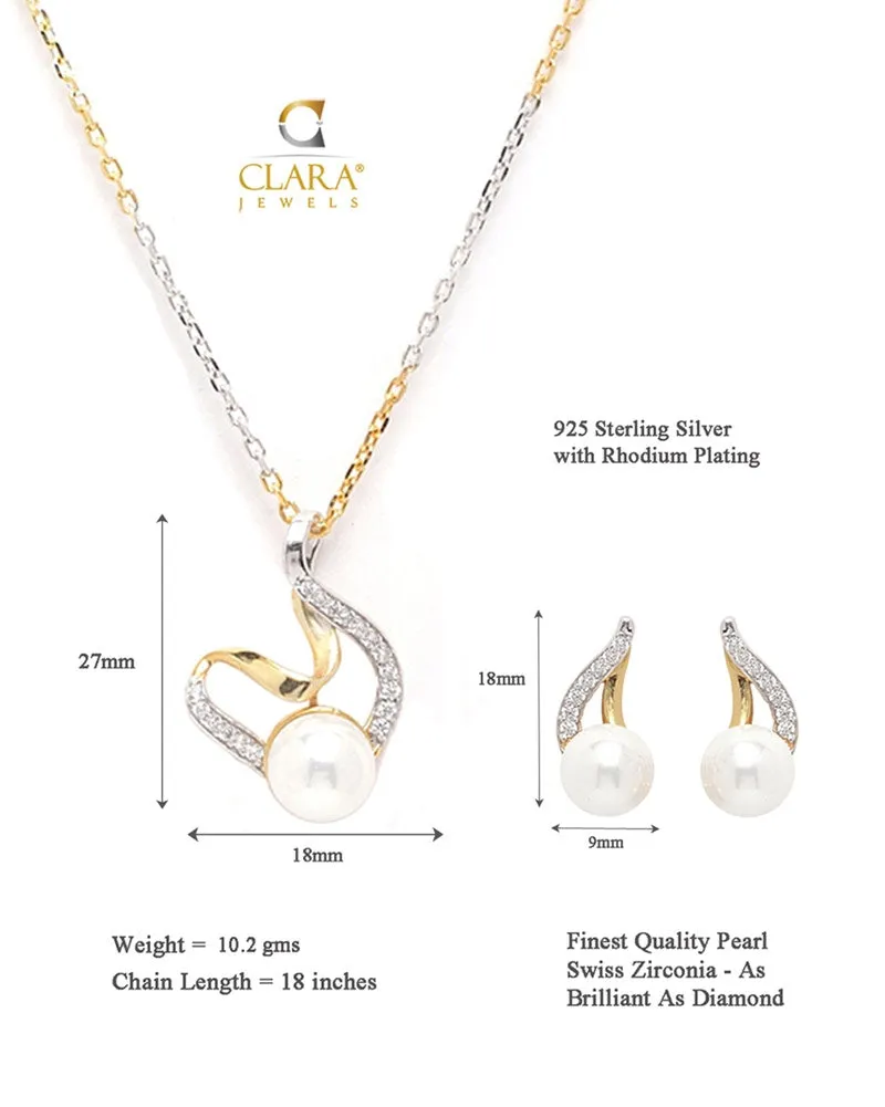 Silver Pearl Asuka Jewellery Set