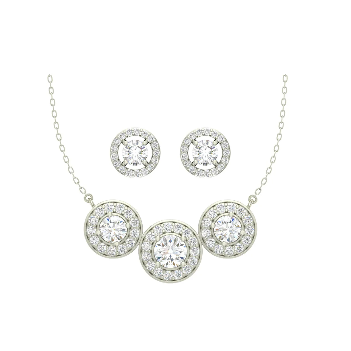 Silver Poppy Jewellery Set