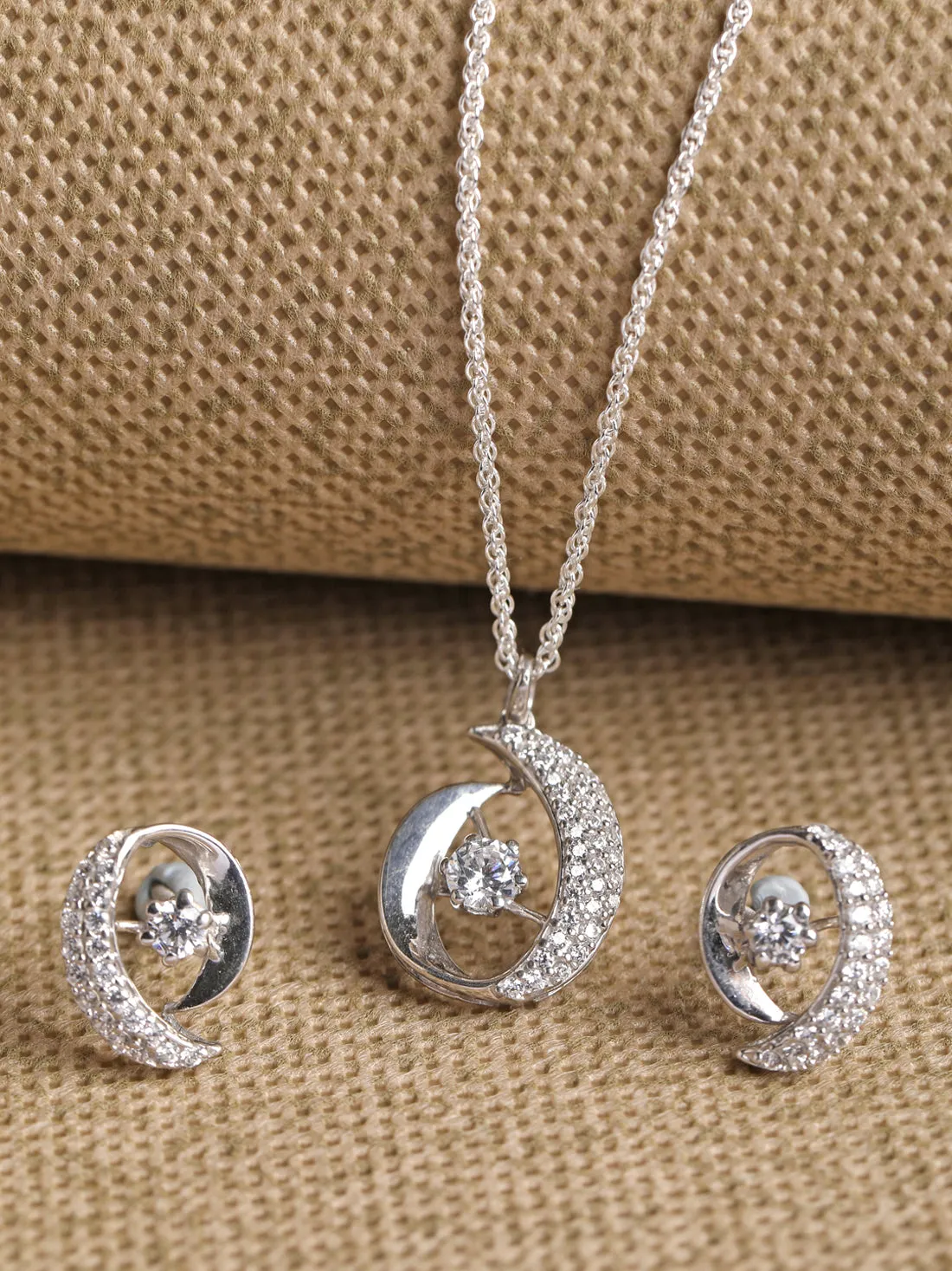 Silver Rosa Jewellery Set
