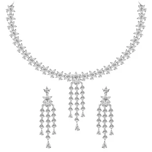 Silver Shiza Necklace Jewellery Set