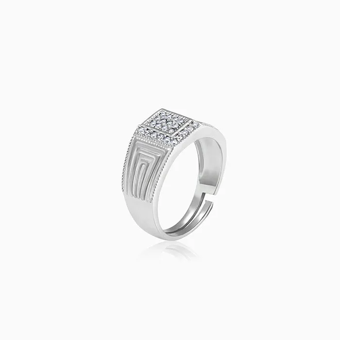 Silver Smitten by Love Couple Rings