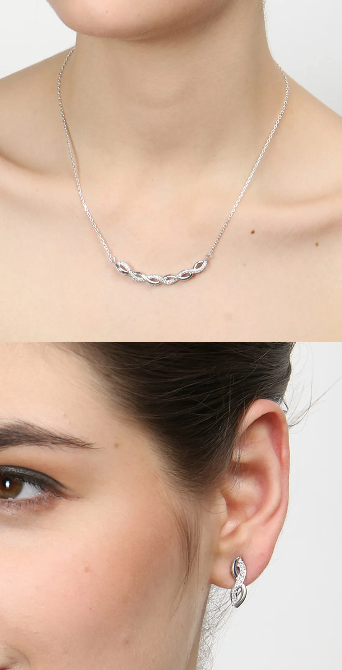 Silver Twist Jewellery Set