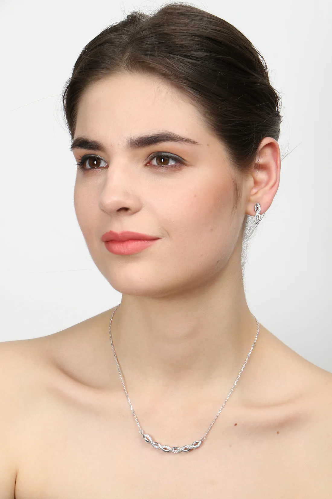 Silver Twist Jewellery Set