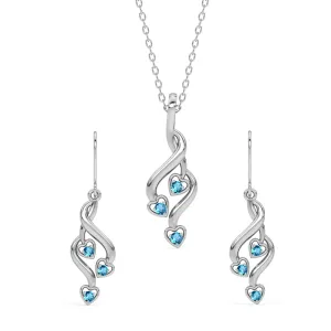 Silver Valentina Jewellery Set