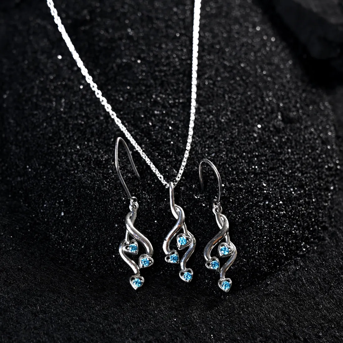 Silver Valentina Jewellery Set