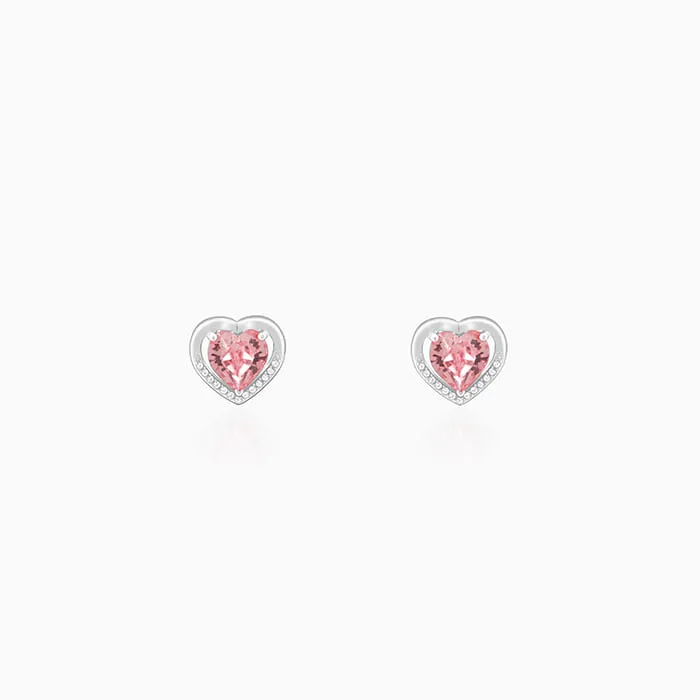 Silver Valentine Stud Earrings