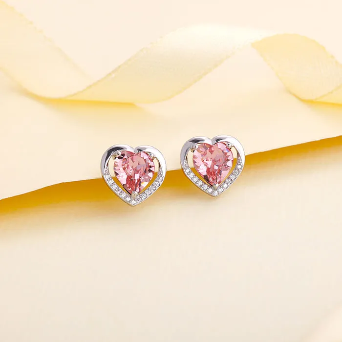 Silver Valentine Stud Earrings