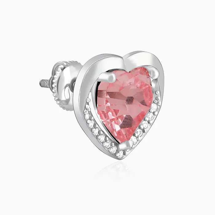 Silver Valentine Stud Earrings