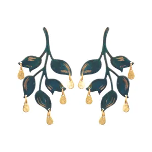 Single Emerald Ophelia Earrings