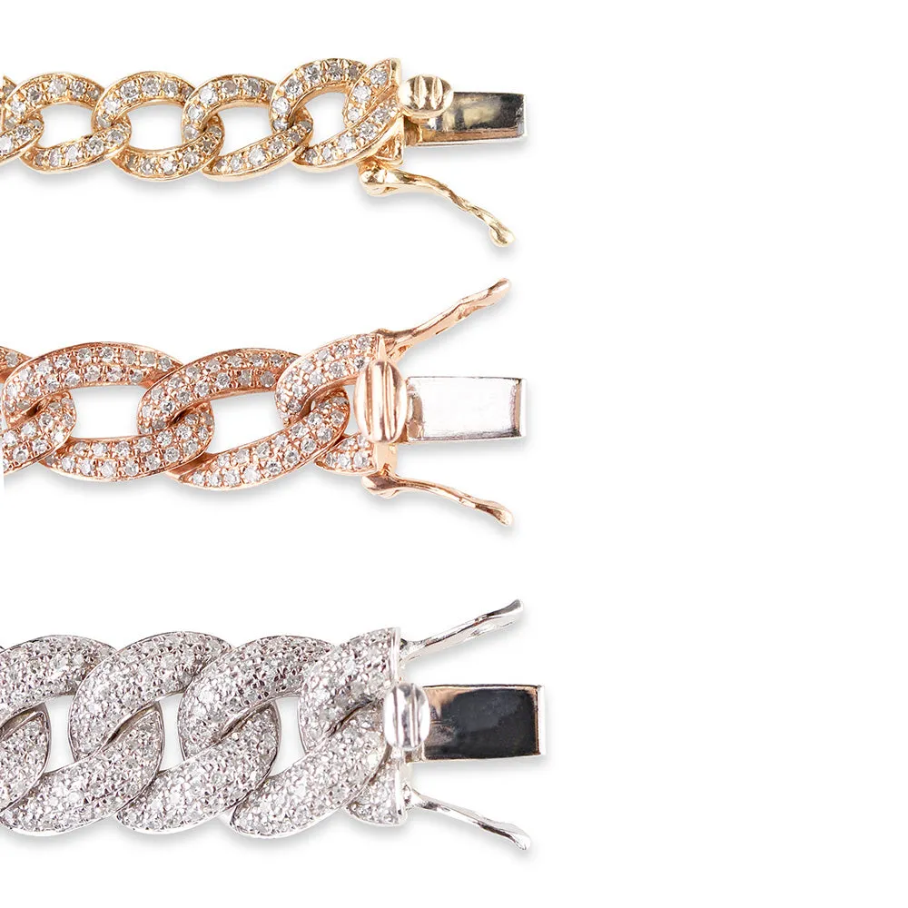 SMALL DIAMOND CUBAN BRACELET