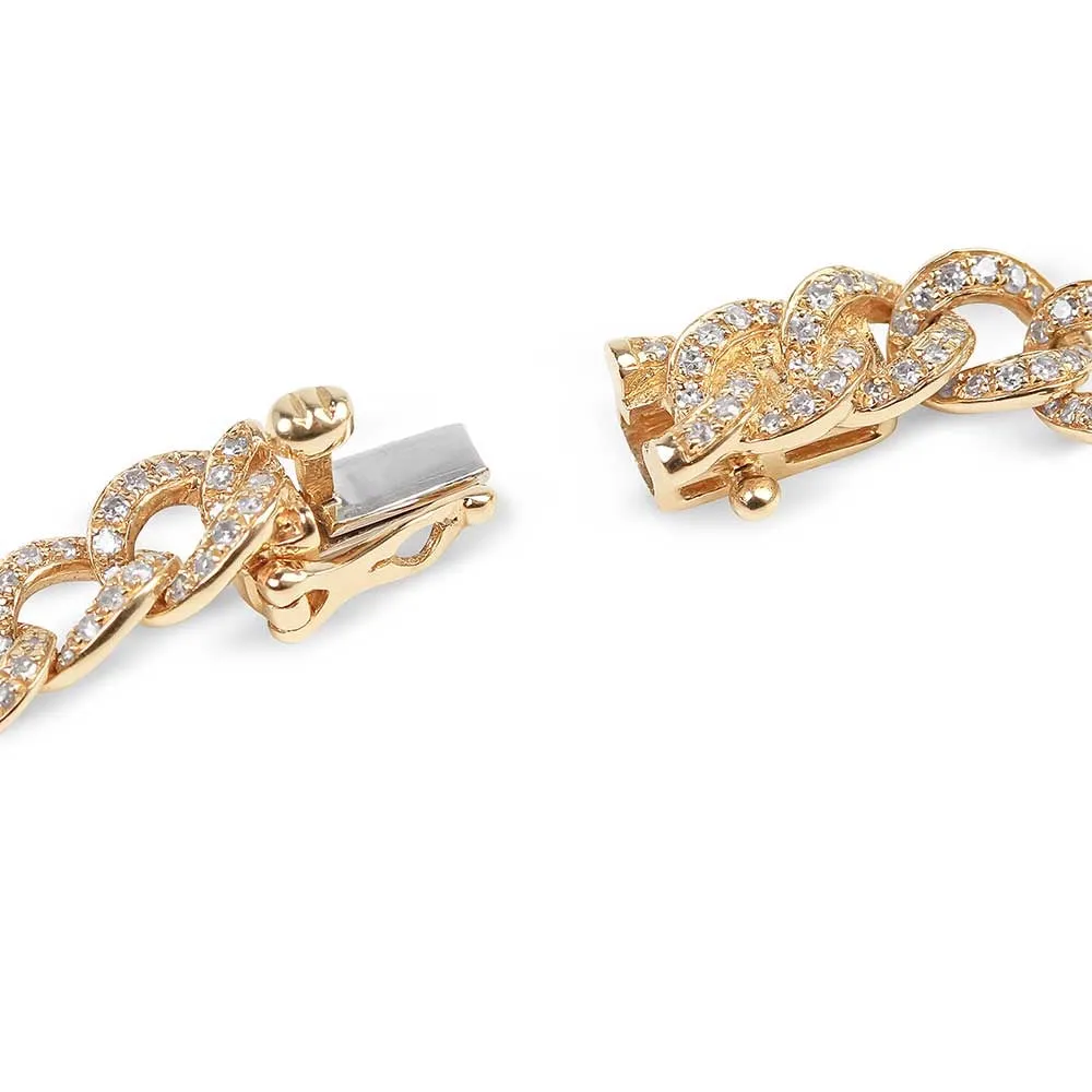SMALL DIAMOND CUBAN BRACELET