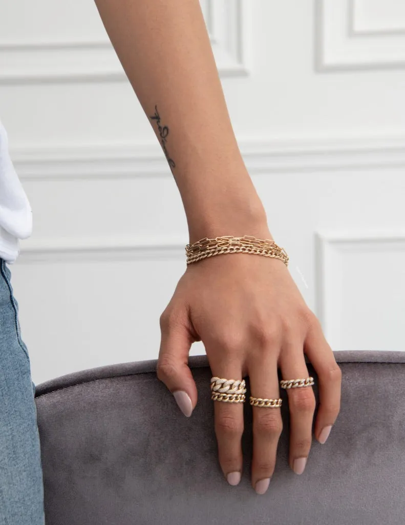 SMALL DIAMOND CUBAN BRACELET
