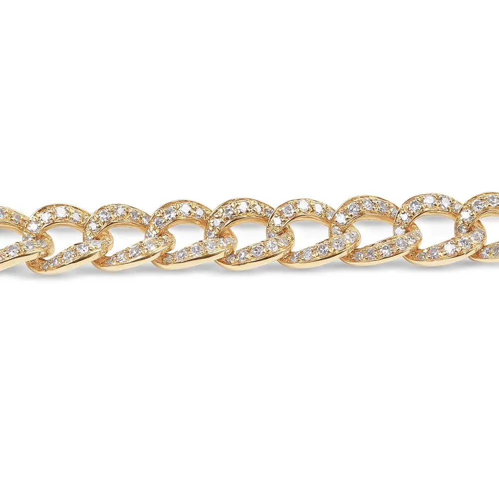SMALL DIAMOND CUBAN BRACELET