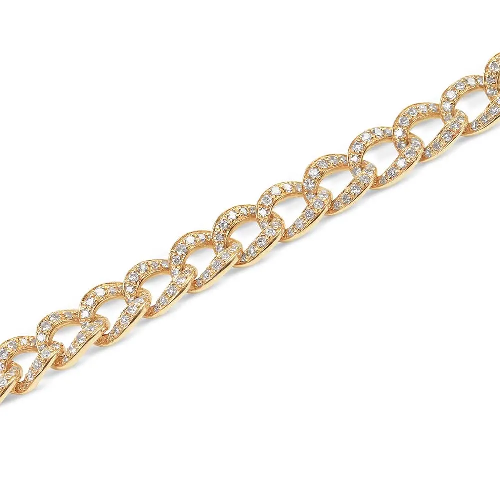 SMALL DIAMOND CUBAN BRACELET