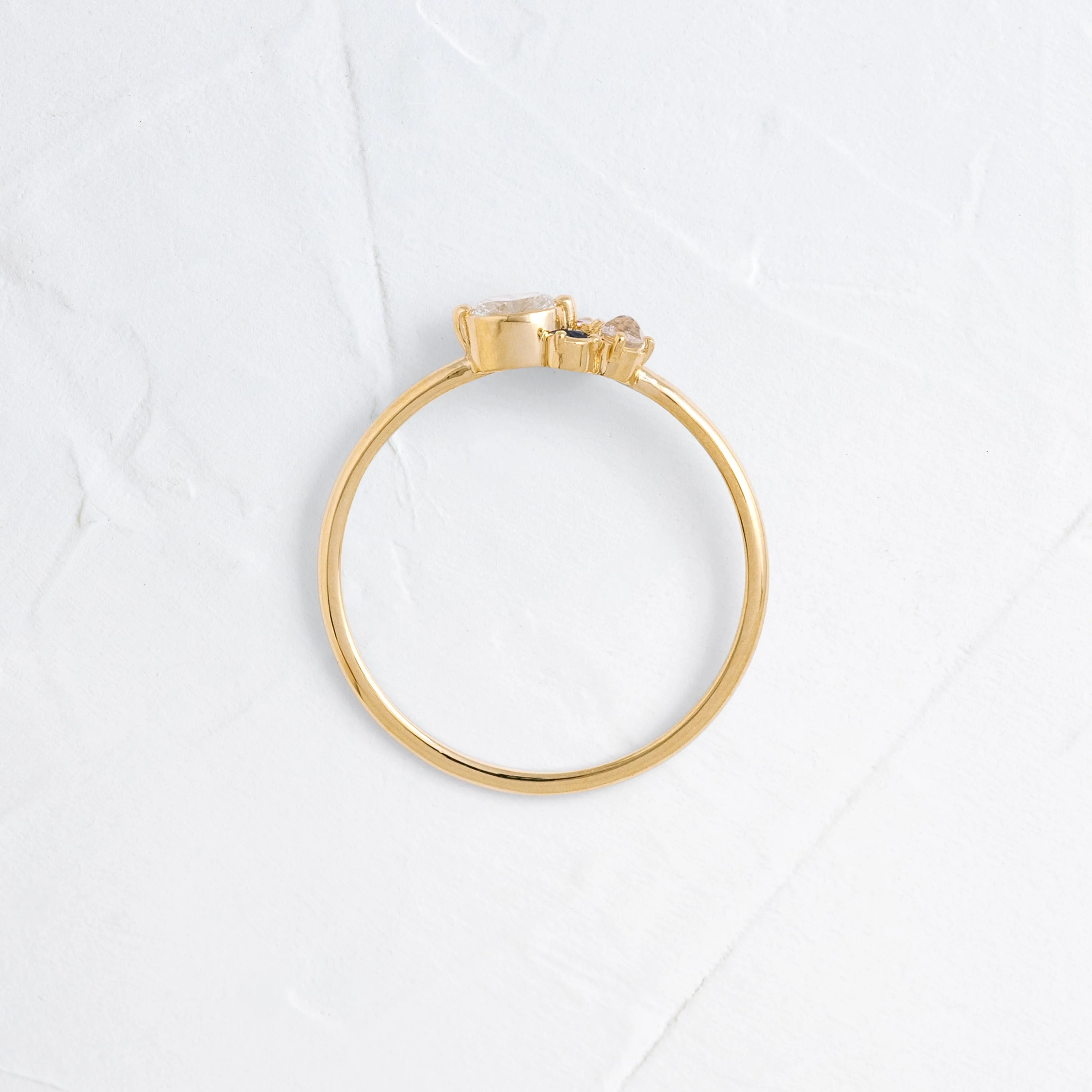 Snow Moon Mini Cluster Ring