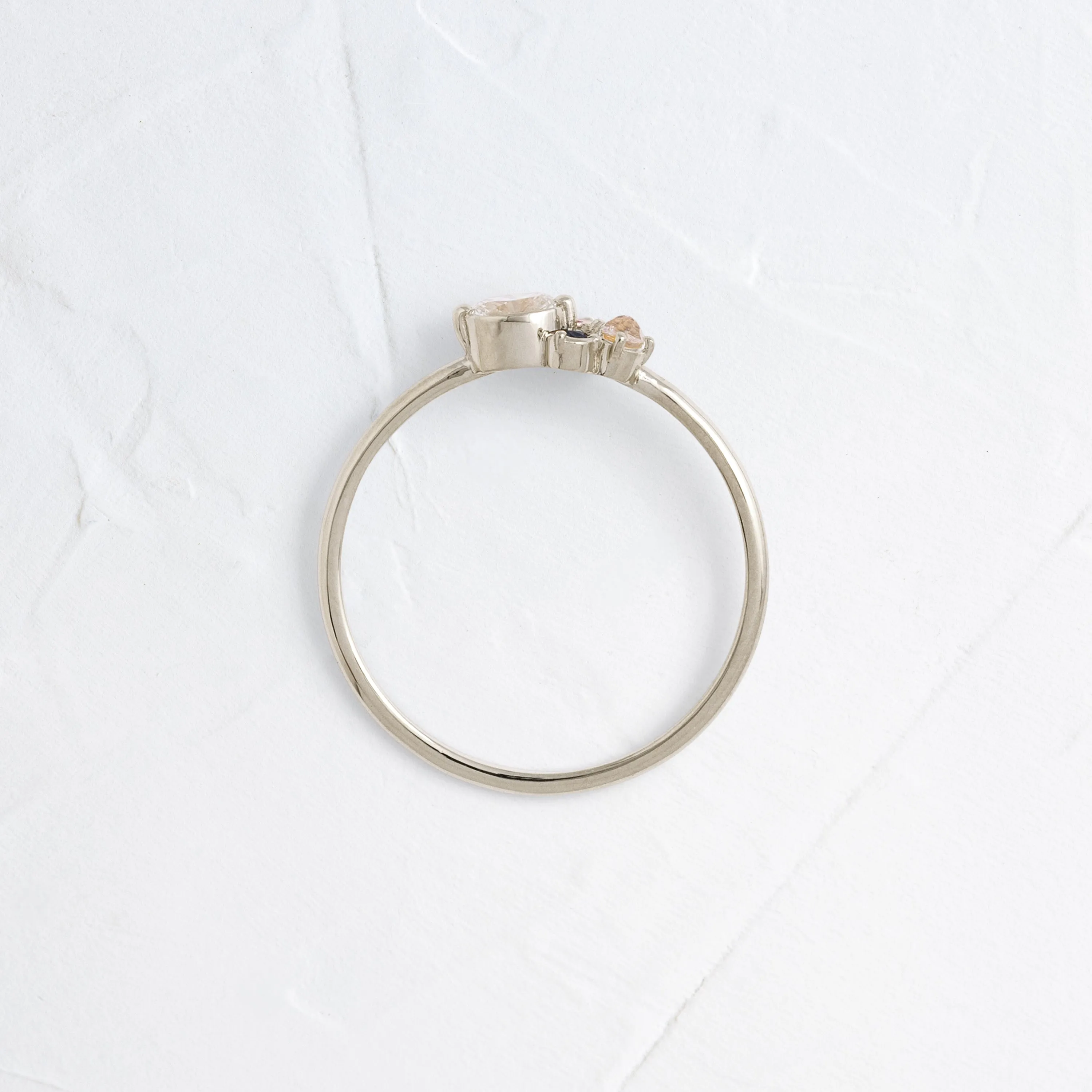 Snow Moon Mini Cluster Ring