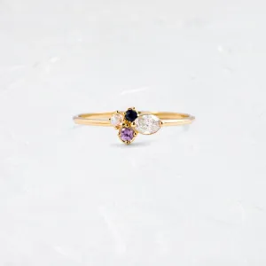 Snow Moon Mini Cluster Ring