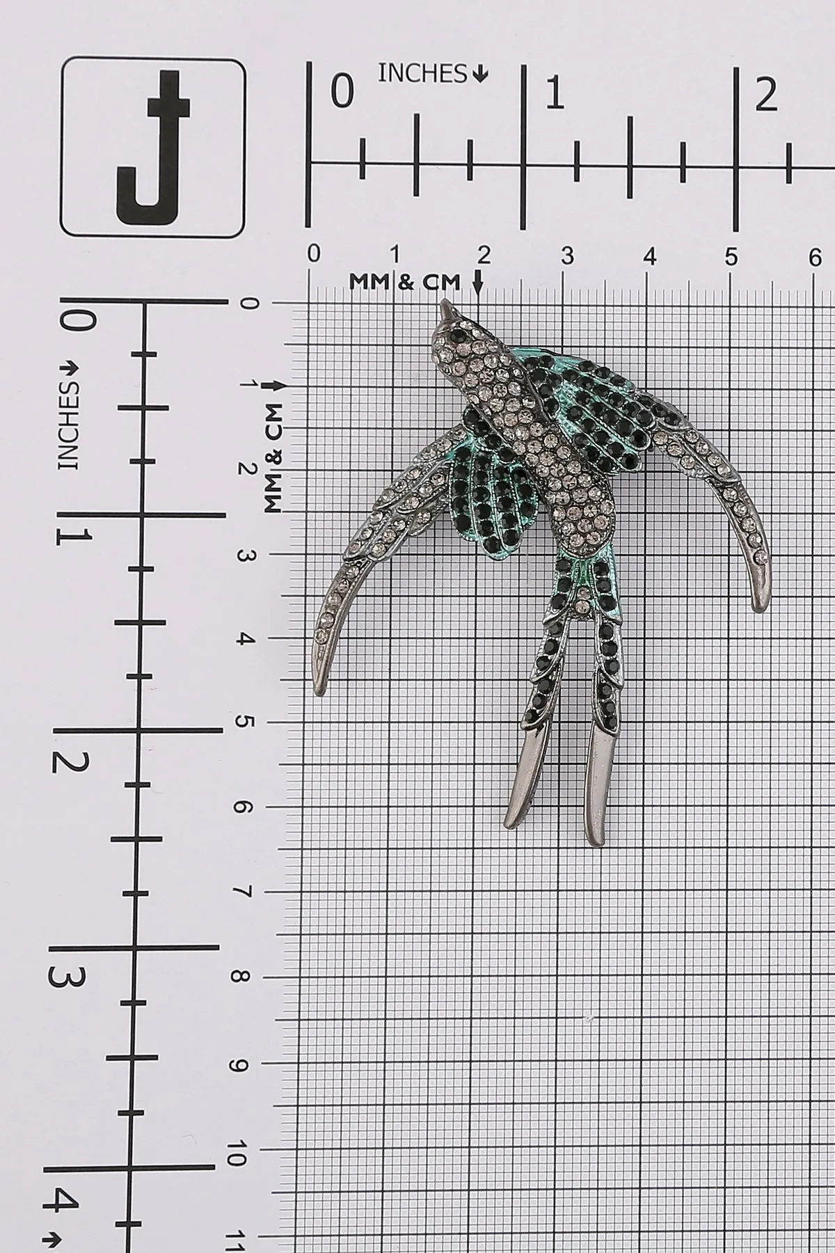 Sparkling and Shiny Diamond Vintage Bird Brooch
