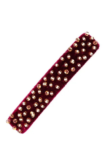 Starlight Barette - Burgundy/Gold