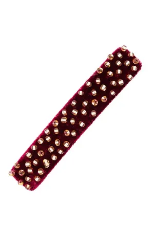 Starlight Barette - Burgundy/Gold