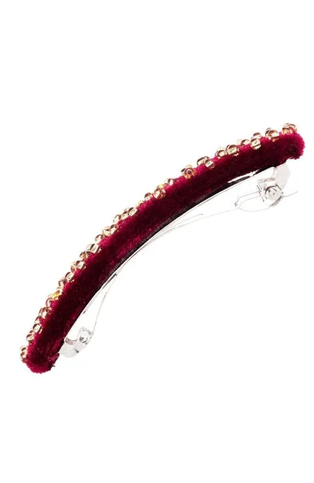 Starlight Barette - Burgundy/Gold