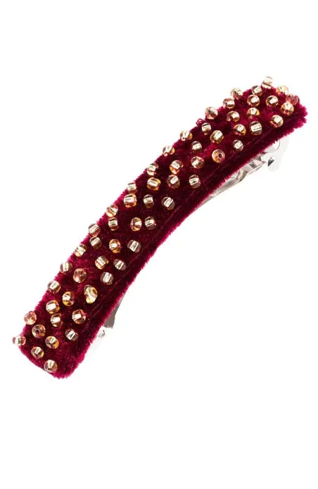 Starlight Barette - Burgundy/Gold