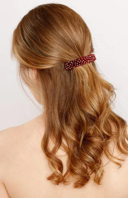Starlight Barette - Burgundy/Gold