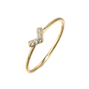 Sterling Silver CZ Arrow Ring