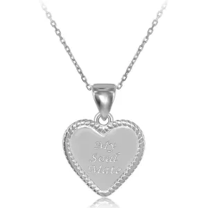 Sterling Silver "My Soul Mate Heart" Pendant Chain