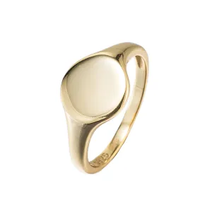 Sterling Silver Round Signet Ring