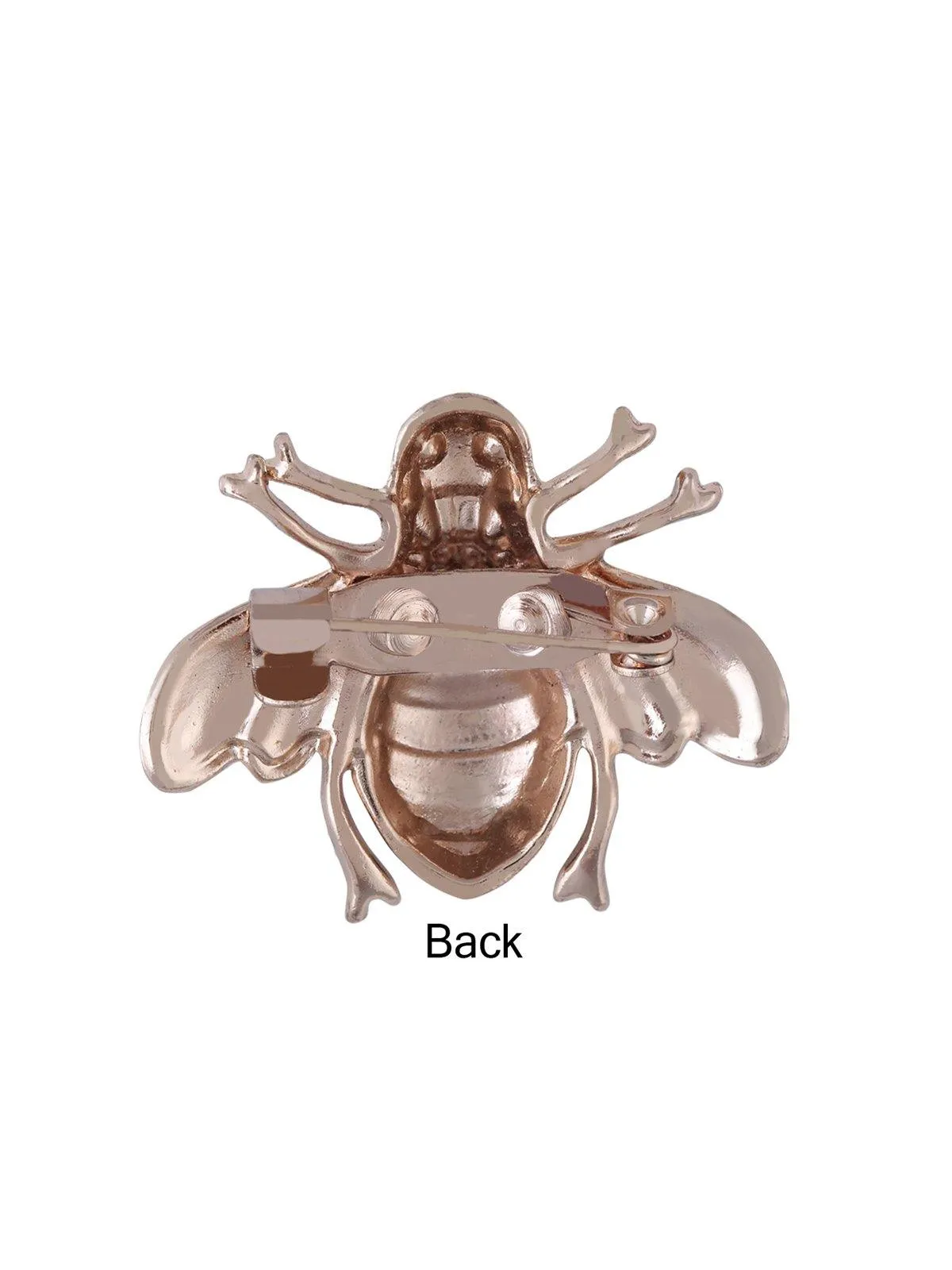 Stunning Black & Gold Bee Insect Brooch Pin
