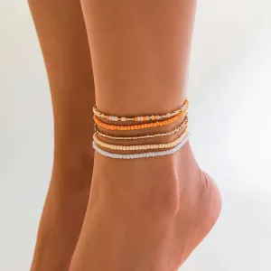 Summer Beach Seed Bead Anklets