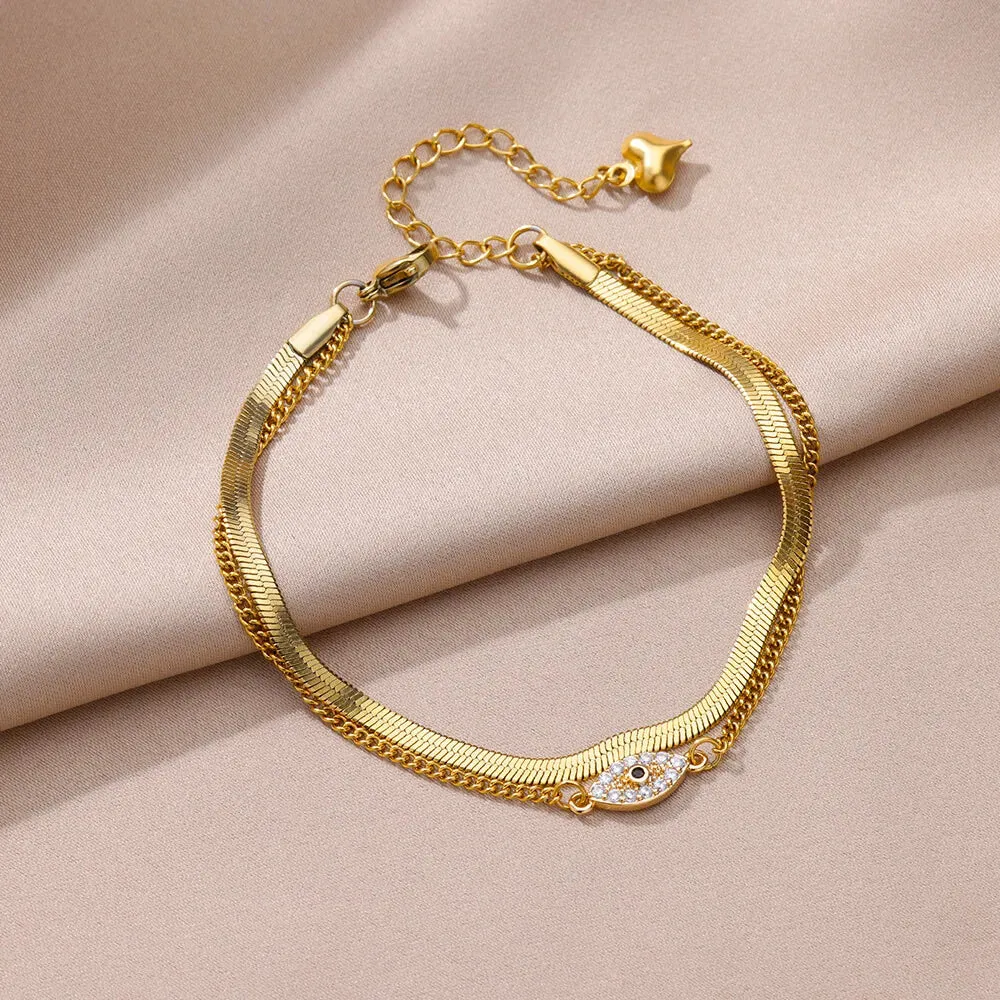 Summer Gold Anklet with Pearl Detail