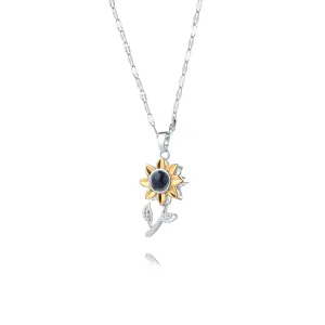 Sunflower Necklace for Women Necklace with Picture Inside