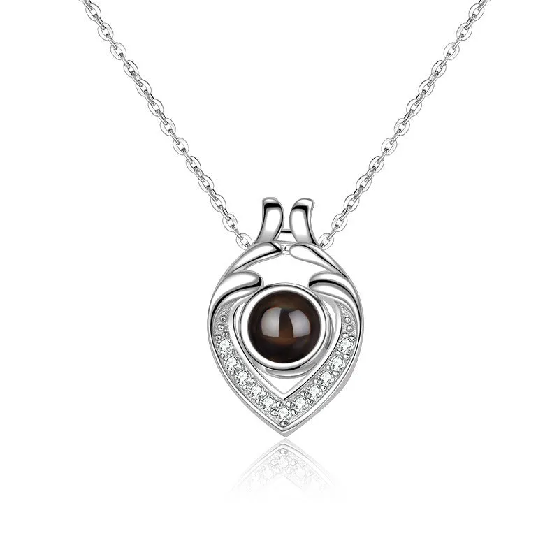 Supporting Hands Love Memory Projection Necklace