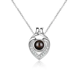 Supporting Hands Love Memory Projection Necklace