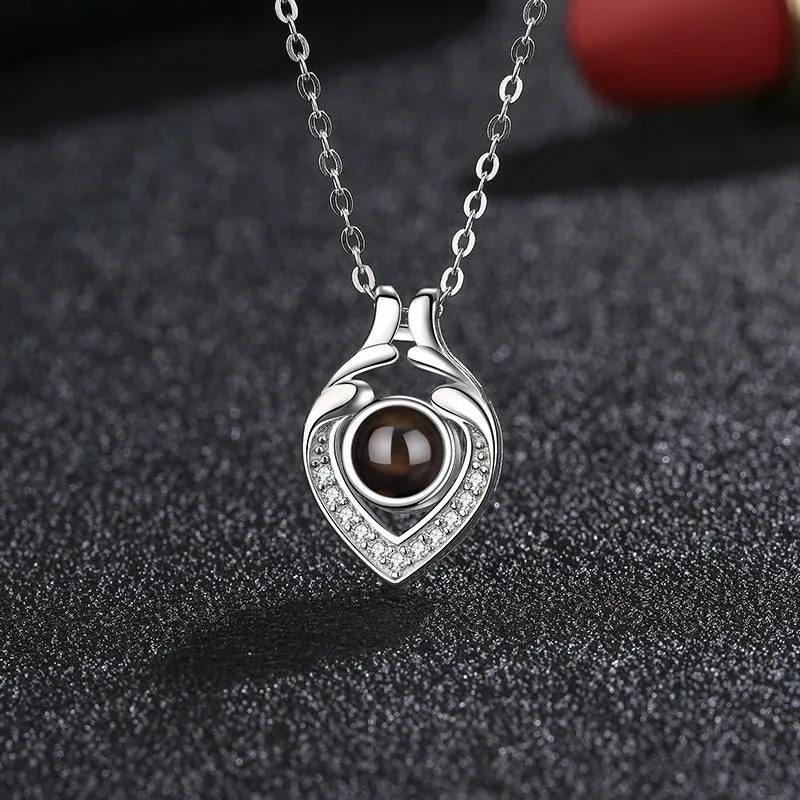 Supporting Hands Love Memory Projection Necklace