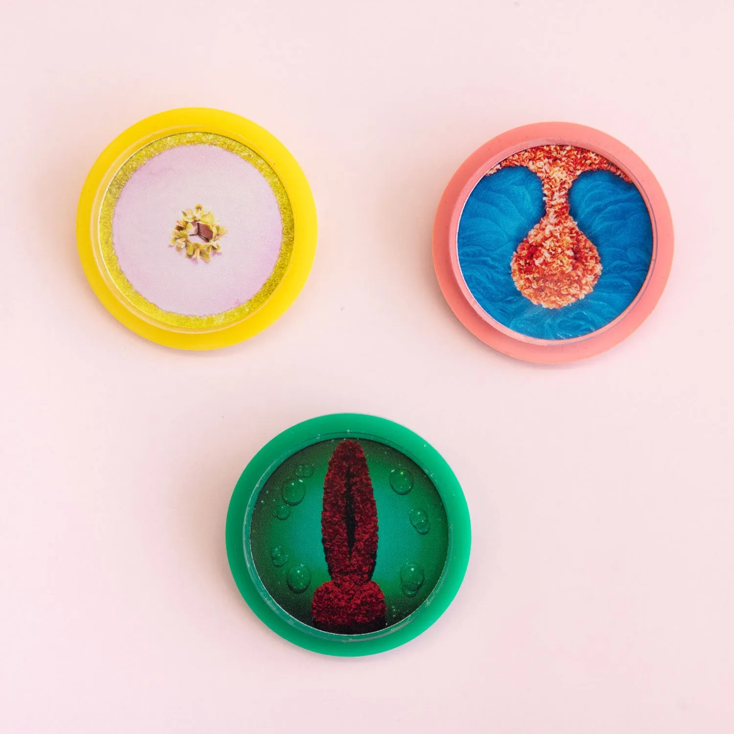 Tatty Devine X Helen Chadwick Wreaths To Pleasure Brooch Green
