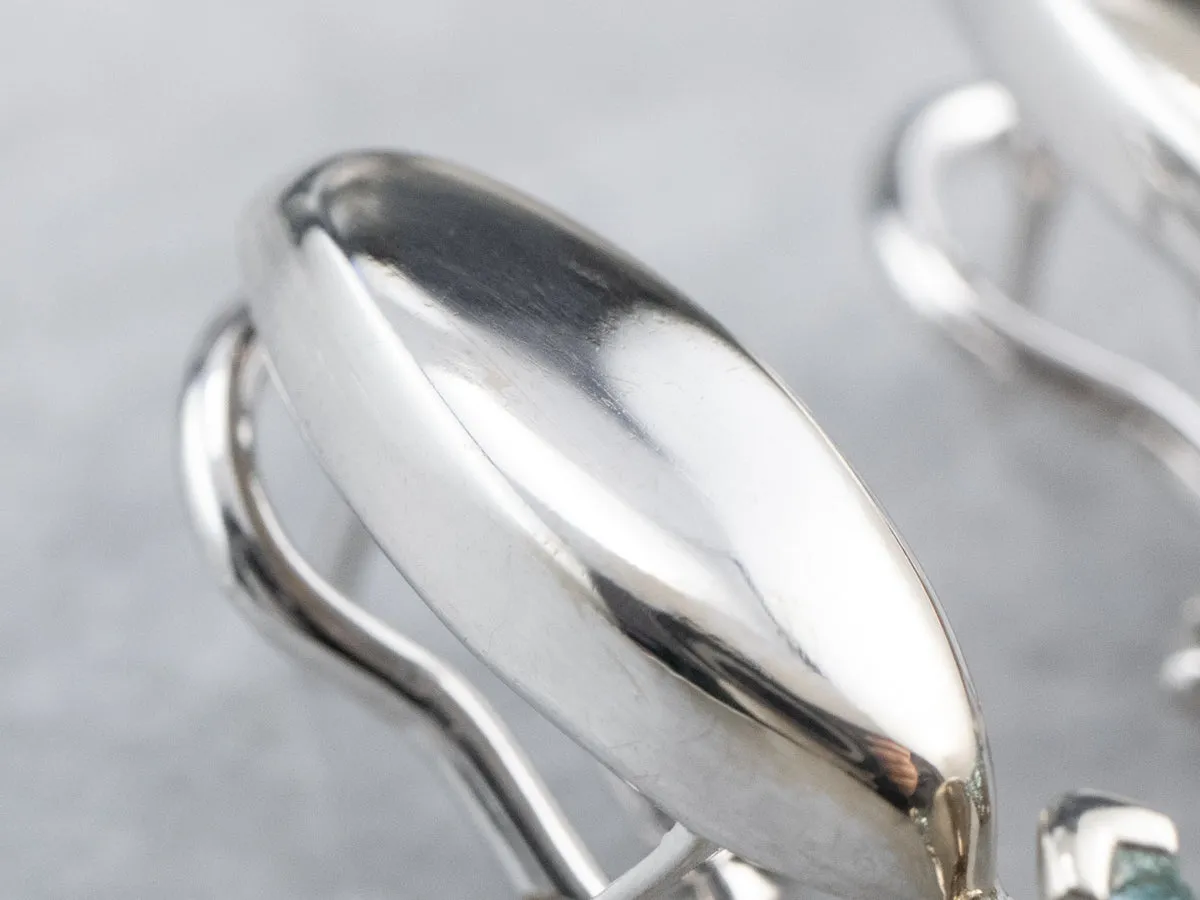 Teardrop Aquamarine Drop Earrings