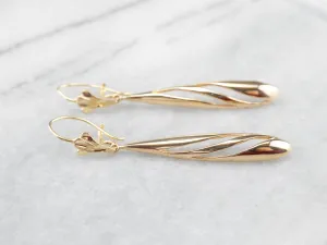 Teardrop Gold Drop Earrings