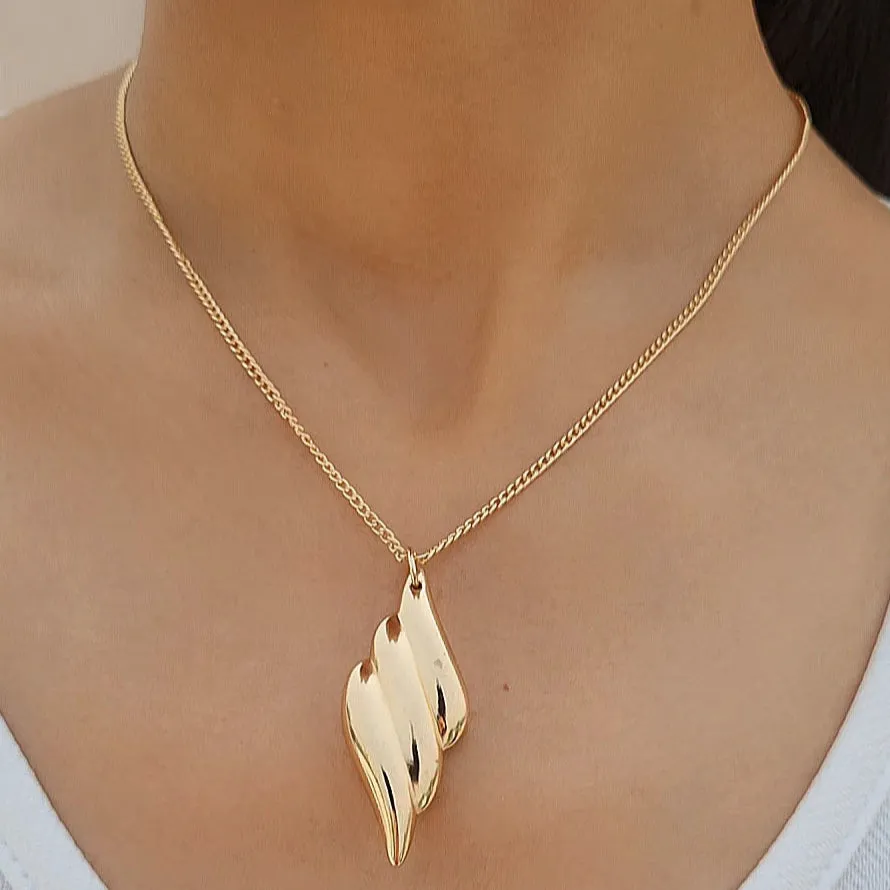 TFC Leafy Love Gold Plated Pendant Necklace
