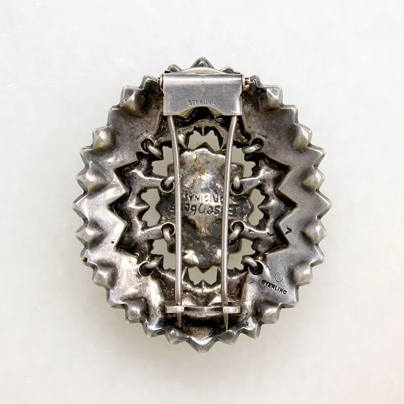 Tiered Sterling & Crystal Eisenberg Original Brooch