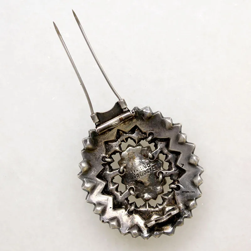 Tiered Sterling & Crystal Eisenberg Original Brooch