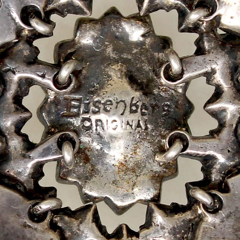 Tiered Sterling & Crystal Eisenberg Original Brooch