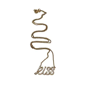 Tiffany & Co. 18K Gold Diamond Paloma Picasso Graffiti "Kiss" Pendant Necklace