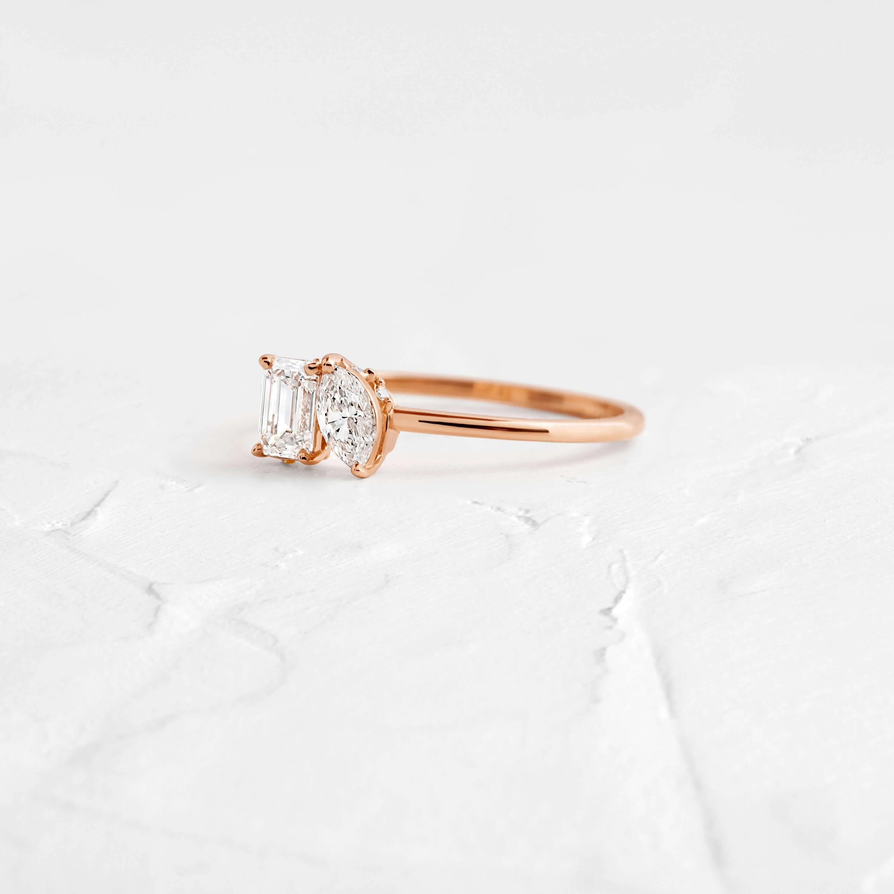 Toi et Moi et Le Reste Ring with Hidden Diamond Basket